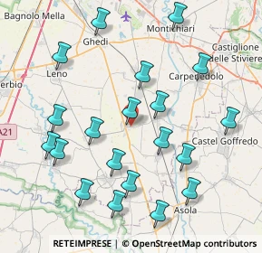 Mappa Via Primavera, 25010 Isorella BS, Italia (8.703)