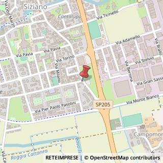 Mappa Via Casamatta, 2, 27010 Siziano, Pavia (Lombardia)