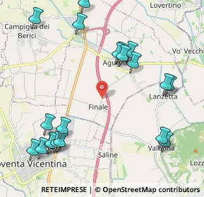Mappa Via Motterelle, 36025 Noventa vicentina VI, Italia (2.5485)