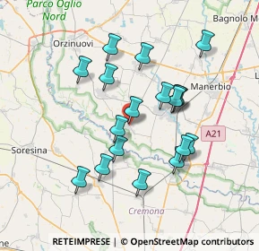 Mappa QUINZANO D'OGLIO Piazza IV Novembre, 25027 Quinzano d'Oglio BS, Italia (6.525)