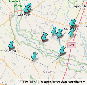 Mappa QUINZANO D'OGLIO Piazza IV Novembre, 25027 Quinzano d'Oglio BS, Italia (8.6825)