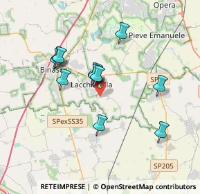 Mappa Strada Comunale Lacchiarella Casirate Olona, 20084 Lacchiarella MI, Italia (3.0975)
