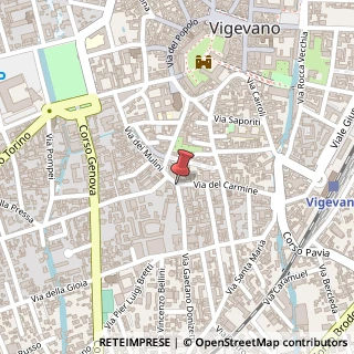 Mappa Via delle Carmine,  33, 27029 Vigevano, Pavia (Lombardia)