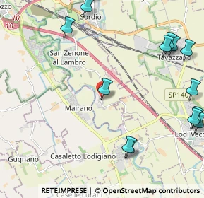 Mappa Via Francesco Acerbi, 20070 San Zenone al Lambro MI, Italia (2.925)