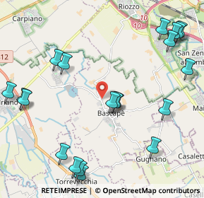 Mappa Via Milano, 27010 Bascapè PV, Italia (2.698)