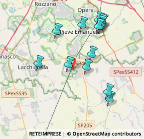 Mappa Via della Stazione, 20084 Lacchiarella MI, Italia (4.04571)