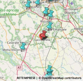 Mappa Via Professor Andrej Sacharov, 20084 Lacchiarella MI, Italia (9.7465)