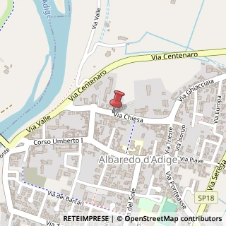 Mappa Via Chiesa,  18, 37041 Albaredo d'Adige, Verona (Veneto)