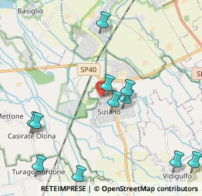 Mappa Via della Stazione, 27010 Siziano PV, Italia (2.47273)