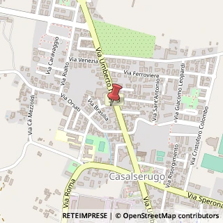 Mappa Via Umberto I°, n 48, 35020 Casalserugo, Padova (Veneto)
