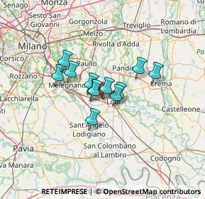 Mappa Via dei Battiferro, 26900 Lodi LO, Italia (8.2875)