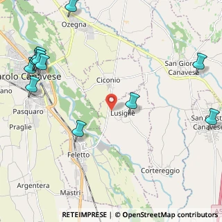 Mappa Via XX Settembre, 10080 Lusigliè TO, Italia (3.09833)