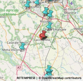 Mappa Via per Zavanasco, 20084 Lacchiarella MI, Italia (9.7205)