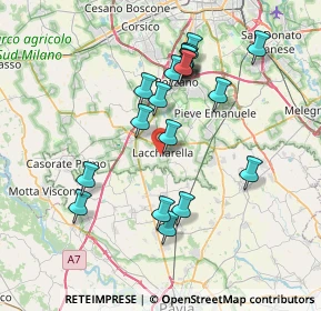 Mappa Via per Zavanasco, 20084 Lacchiarella MI, Italia (7.08316)