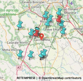 Mappa Via per Zavanasco, 20084 Lacchiarella MI, Italia (6.65278)