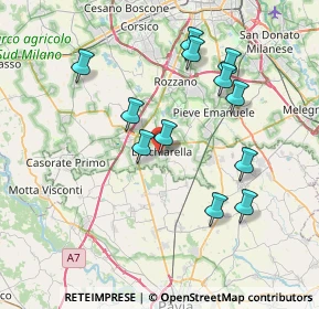 Mappa Via per Zavanasco, 20084 Lacchiarella MI, Italia (7.28167)