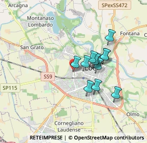 Mappa Piazza Venticinque Aprile, 26900 Lodi LO, Italia (1.32333)