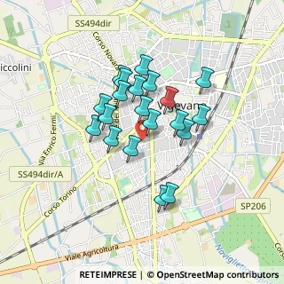 Mappa Via Arturo Toscanini, 27029 Vigevano PV, Italia (0.68)