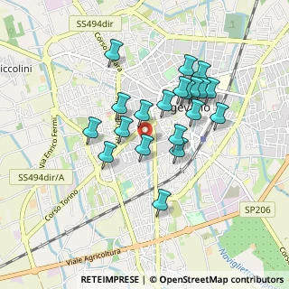Mappa Via Arturo Toscanini, 27029 Vigevano PV, Italia (0.764)