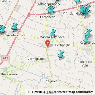 Mappa Via Enrico Bernardi, 35020 Maserà di Padova PD, Italia (3.56063)