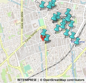 Mappa Via Alfredo Catalani, 27029 Vigevano PV, Italia (0.5285)