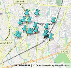 Mappa Via Alfredo Catalani, 27029 Vigevano PV, Italia (0.6785)