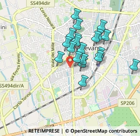 Mappa Via Alfredo Catalani, 27029 Vigevano PV, Italia (0.7165)