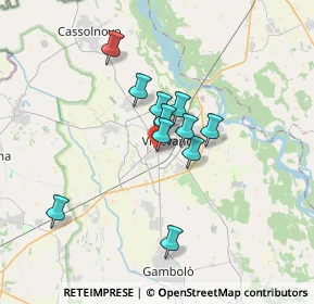 Mappa Via Alfredo Catalani, 27029 Vigevano PV, Italia (2.54727)