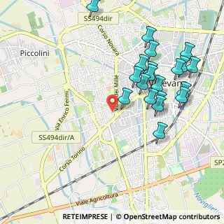 Mappa Via Pilo Rosolino, 27029 Vigevano PV, Italia (1.0615)