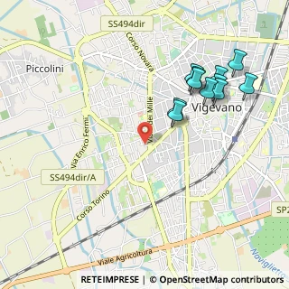 Mappa Via Pilo Rosolino, 27029 Vigevano PV, Italia (1.08091)