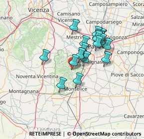 Mappa Via Antonio Canova, 35030 Galzignano Terme PD, Italia (11.1635)