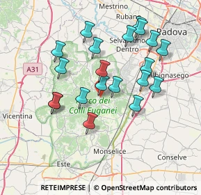 Mappa Via Antonio Canova, 35030 Galzignano Terme PD, Italia (6.922)