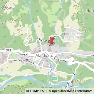 Mappa Via Pian del Tetto, 2, 10070 Ala di Stura, Torino (Piemonte)