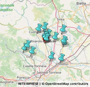 Mappa Corso Re Arduino, 10086 Rivarolo Canavese TO, Italia (8.10222)