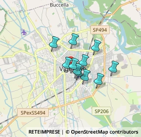 Mappa 27029 Vigevano PV, Italia (1.06909)