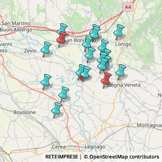 Mappa Via Roma, 37041 Albaredo D'adige VR, Italia (6.5675)