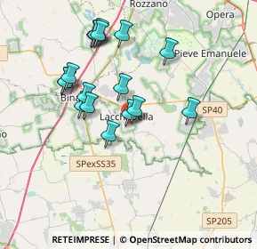 Mappa Via Privata Bruno Buozzi, 20084 Lacchiarella MI, Italia (3.42882)