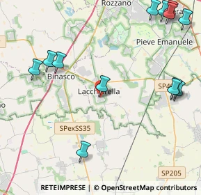 Mappa Via Privata Bruno Buozzi, 20084 Lacchiarella MI, Italia (5.67615)