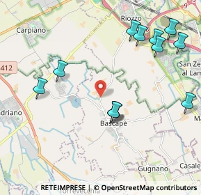 Mappa Cascina Quartiago, 27010 Bascapè PV, Italia (2.30667)