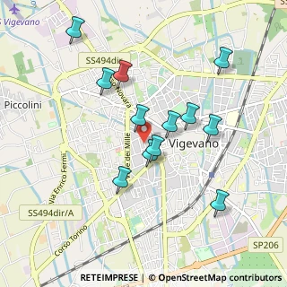 Mappa Via L. Vandone, 27029 Vigevano PV, Italia (0.87083)