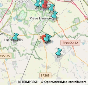 Mappa Via Cervino, 27010 Siziano PV, Italia (3.87909)