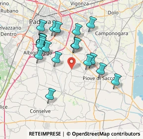 Mappa Via Tommaso Albinoni, 35020 Polverara PD, Italia (7.0165)