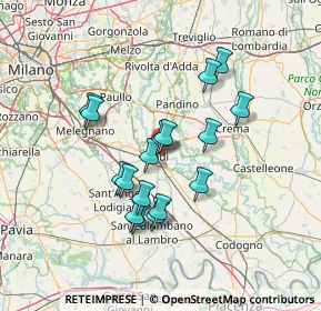 Mappa Via Pallavicino, 26900 Lodi LO, Italia (11.84882)