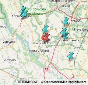 Mappa Via Giuseppe Garibaldi, 27022 Casorate Primo PV, Italia (7.11273)