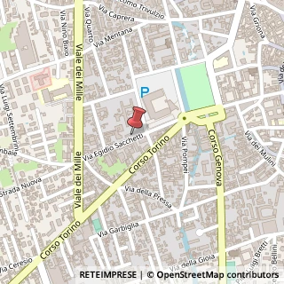 Mappa Via sacchetti egidio 8, 27029 Vigevano, Pavia (Lombardia)