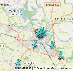 Mappa Via Federico Barbarossa, 26900 Lodi LO, Italia (1.28091)