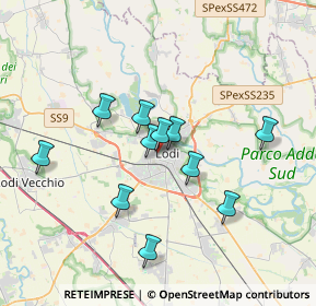 Mappa Via Federico Barbarossa, 26900 Lodi LO, Italia (3.02909)