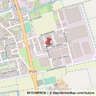 Mappa Via Bernina,  26, 27010 Siziano, Pavia (Lombardia)