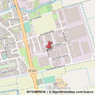 Mappa Via Bernina, 15, 27010 Siziano, Pavia (Lombardia)