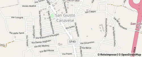 Mappa San Giusto Canavese